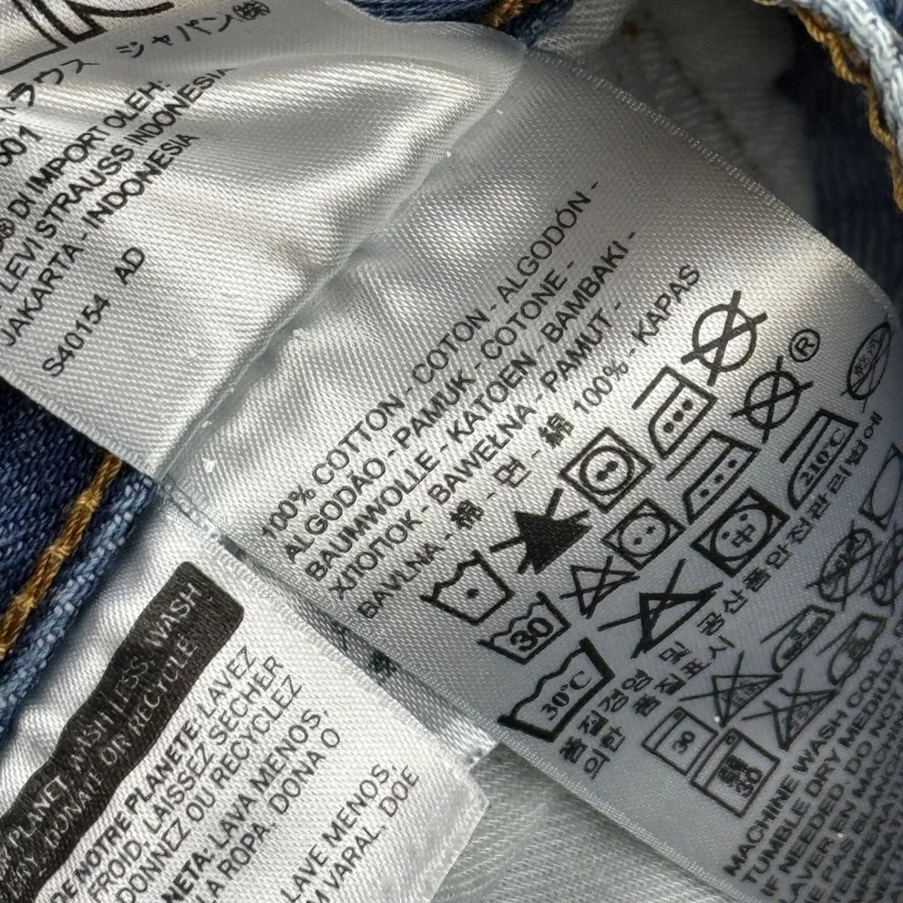 Levis 501‎ Jeans Mens 34X30 Fit 32X28 Blue Denim Button Fly Straight Leg Modern